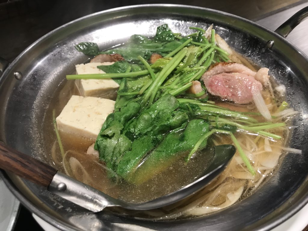 まさかの一人鴨鍋！　　　　　　鉄板焼　しんご