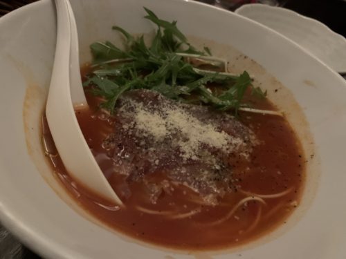 トマトラーメンで憩う！　　　　　呑処　憩