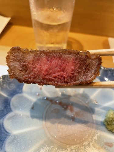 宮崎牛のヒレのビフカツがこれまた美味しい！　　　　日本料理　尾前　その２