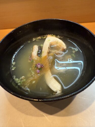 一足早く松茸いただきました～！　　　　日本料理　尾前　その１