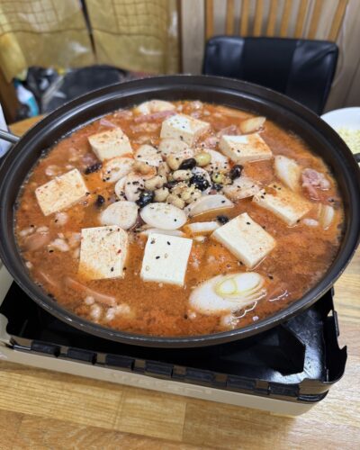 大好物のプデチゲ最高ですよ～！　　　　家庭食房 アリラン